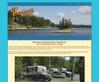 Tomahawkrv.com(RV Park and Camping) Screenshot