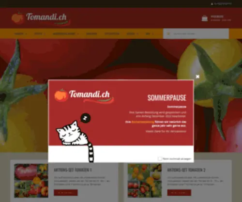 Tomandi.ch(Grosses Tomatensamen Sortiment) Screenshot