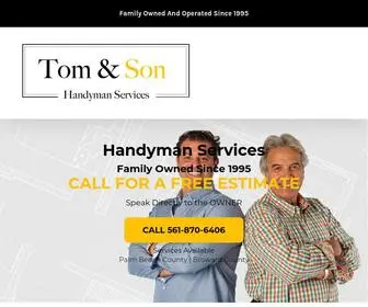 Tomandsonshandyman.com(Tom) Screenshot