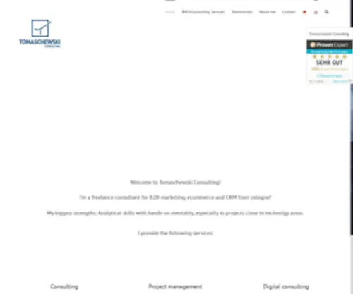 Tomaschewski-Consulting.de(Unternehmensberater für B2B) Screenshot