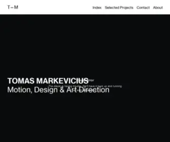 Tomasmarkevicius.com(Motion, Design & Art Direction) Screenshot