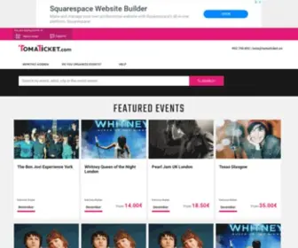 Tomaticket.com(Sale of tickets) Screenshot
