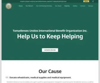 Tomatlan.com(Tomatlenses Unidos International Benefit Organization INC) Screenshot