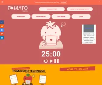 Tomatotimers.com(Pomodoro timer) Screenshot