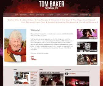 Tombakerofficial.com(The official website for Tom Baker) Screenshot