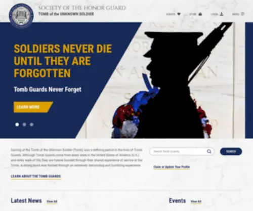 Tombguard.org(Society of the Honor Guard) Screenshot