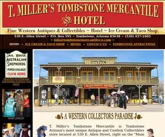 Tombstonemercantileco.com(Miller's Tombstone Mercantile and Hotel) Screenshot