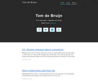 Tomdebruijn.com(Tom de Bruijn) Screenshot