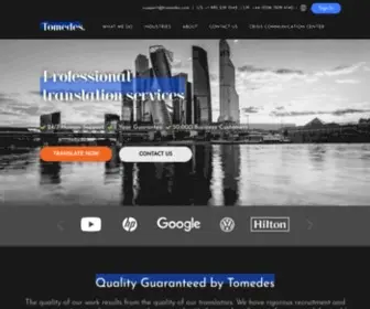 Tomedes.com(Translation Company) Screenshot
