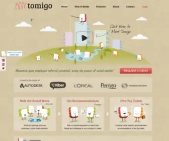 Tomigo.com(Employee Referral Program) Screenshot