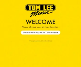 Tomlee.com(Tom Lee Music) Screenshot