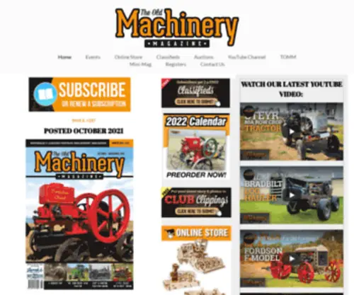 Tomm.com.au(The Old Machinery Magazine) Screenshot