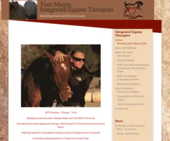 Tommayes.net(Tom Mayes Integrated Equine Bodywork) Screenshot