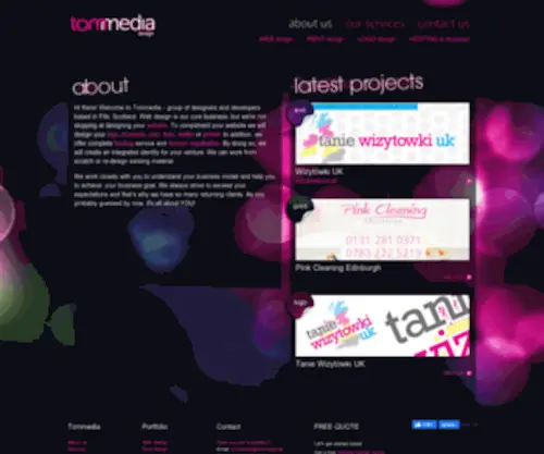 Tommedia.uk(Web Design in Fife) Screenshot
