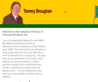 Tommybroughan.com(Tommy Broughan Independent TD for Dublin Bay North) Screenshot