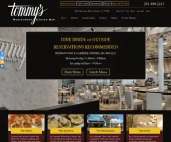 Tommys.com(Houston Oyster Bar & Seafood restaurant) Screenshot