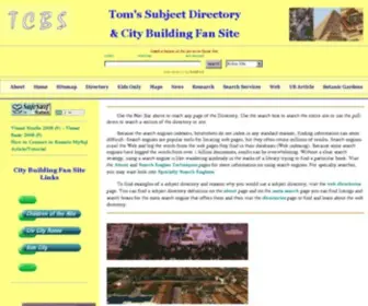 Tomnobles.com(Tom's Subject Directory and City Building Fan Site) Screenshot