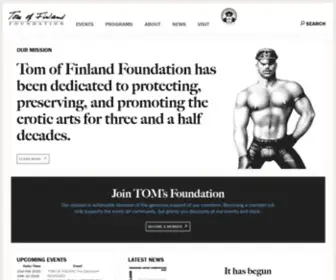 Tomoffinland.org(Tom of finland foundation) Screenshot