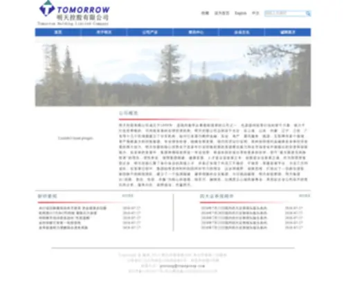 Tomogroup.com(明天控股有限公司) Screenshot