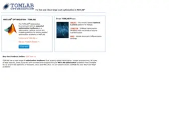 Tomopt.com(MATLAB® Optimization Software) Screenshot