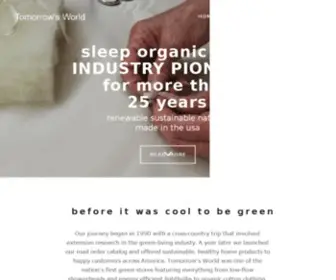 TomorrowsWorld.com(Tomorrow's World organic bedding and green living pioneers) Screenshot