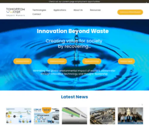 Tomorrowwater.com(Tomorrow Water) Screenshot
