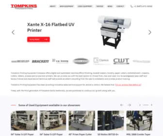 Tompkins.com(Tompkins Printing Equipment Company) Screenshot