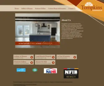 Tompkinsconstruction.com(Custom Homes by Tompkins Construction) Screenshot