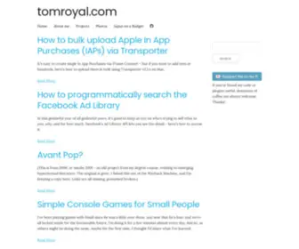 Tomroyal.com(Code, cats, etc) Screenshot