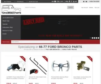 Tomsbroncoparts.com(77 Ford Bronco Parts & Accessories) Screenshot
