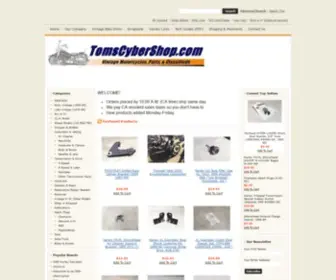 Tomscybershop.com(Harley Parts) Screenshot