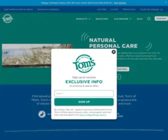 TomsofmaineStore.com(Browse Tom's of Maine Natural Personal Care Products) Screenshot