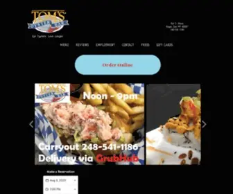 Tomsoysterbar.com(Tom's Oyster Bar) Screenshot