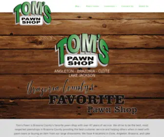 Tomspawnshop.com(Tom's Pawn Shop) Screenshot
