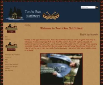 Tomsrunoutfitters.net(Tom's Run Outitters Canoe Rentals) Screenshot