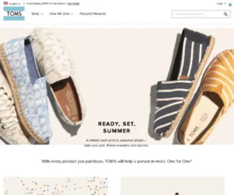 Tomsshoes.com(TOMS Shoes & Eyewear Official Store) Screenshot