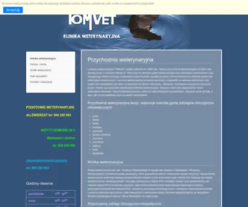 Tomvet.pl(Przychodnia weterynaryjna) Screenshot