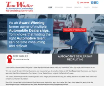 Tomwadlerautomotiverecruiting.com(Automotive recruiting services) Screenshot