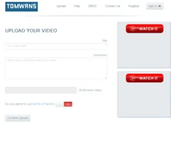 Tomwans.com(Upload your video) Screenshot