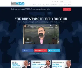 Tomwoods.com(The Tom Woods Show) Screenshot