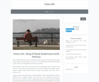 Tomz.life(Tomz merupakan sebuah blog pribadi dengan konten seputar blog) Screenshot