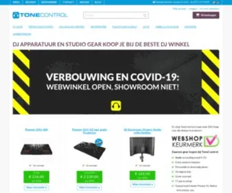 Tonecontrol.nl(Jouw winkel voor DJ apparatuur en studio gear) Screenshot