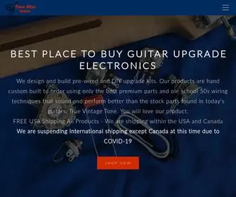 Tonemanguitar.com(Tone Man Guitar upgrade wiring kits for tone improvement (new)) Screenshot