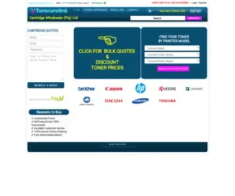 Tonerandink.co.za(Shop Toner and Ink Printer Cartridges) Screenshot