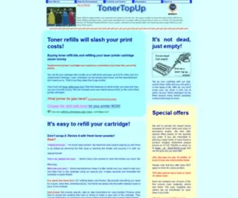 Tonertopup.co.uk(Refilling toners with TonerTopUp refills cheaply replenish your laser cartridges) Screenshot