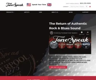 Tonespeak.com(Speakers By Musicians For Musicians) Screenshot