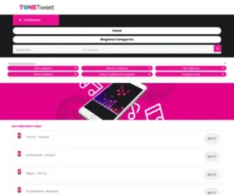 Tonetweet.com(Free Ringtones for Mobile Phones) Screenshot
