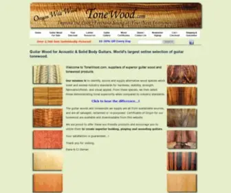 Tonewood.com(Guitar Wood from Oregon Wild Wood) Screenshot