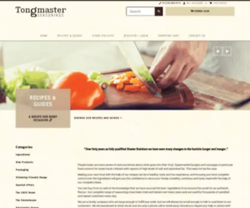 Tongmaster.co.uk(Sausage & Burgers Casings) Screenshot
