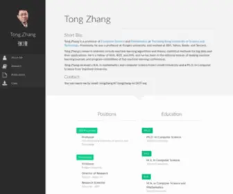 Tongzhang-ML.org(Tong Zhang's) Screenshot